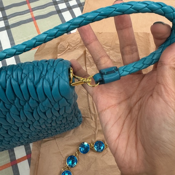 Authentic Blue Crystal Chain MiuMiu bag - Picture 5 of 6